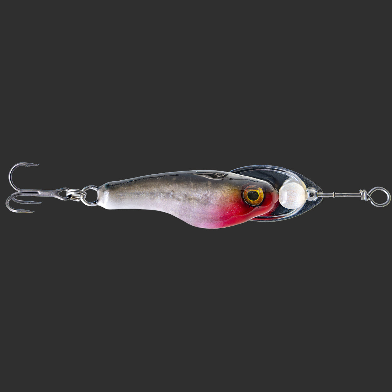 Handcrafted spinner lure in Bleak color by Muotka Lures
