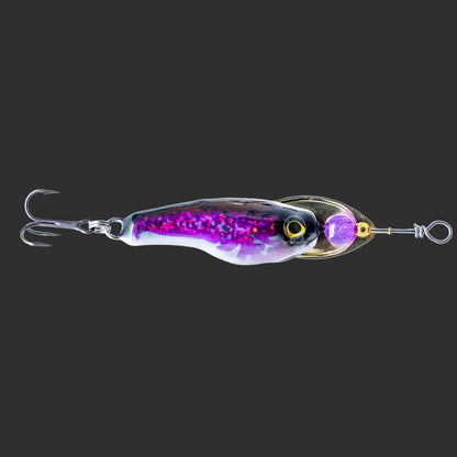 aluminum foil fishing lure Handcrafted Spinner Lure - Purple Foil